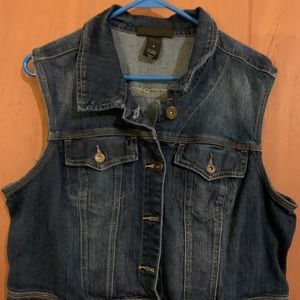 Lane Bryant blue Jean vest